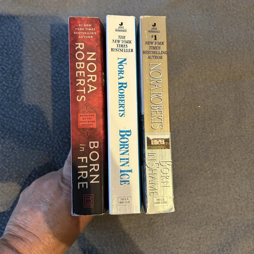 Nora Roberts Irish Born Trilogy Books Lot of 3 PBs: Born in Fire, Ice, Shame